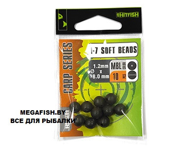 Бусина Hitfish Carp Series A-7 Soft Beads (1.2*8 мм; MBL) - фото 1 - id-p223100205