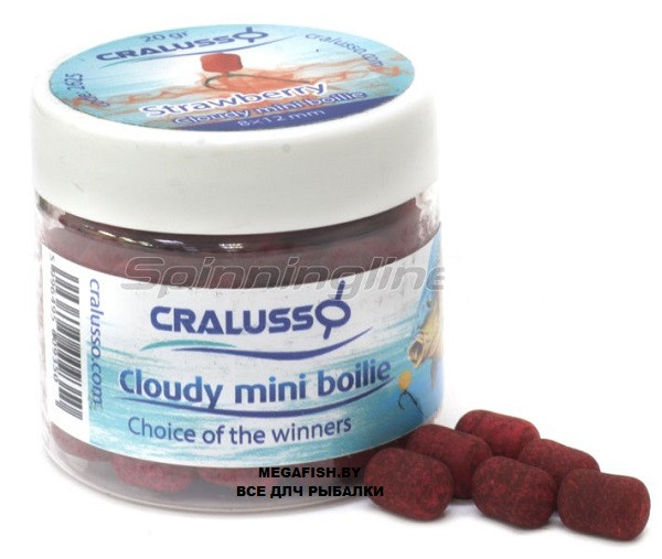 Бойлы Cralusso Pop-Up Mini Boilie (20 гр; 8*12 мм) Strawberry Cloudy - фото 1 - id-p223099380