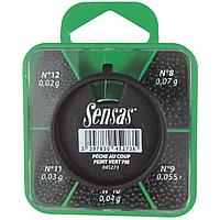 Грузила Sensas GREEN SHOT 5 COMP.BOX (12-8)S