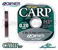 Леска OWNER BROAD CARP SPECIAL, коричневая, 10*100 м. шпуль непрерывной размотки 0.16mm