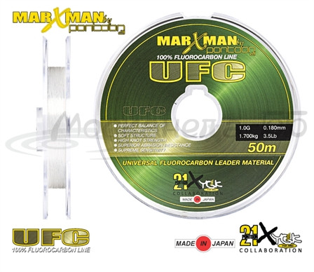 Леска Pontoon21 Fluorocarbon Marxman UFC, 0.160 мм, тест 1,50 кг (3,0Lb), 50м, прозрачная - фото 1 - id-p223105505