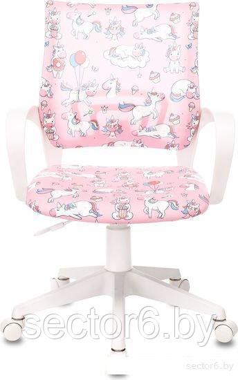 Компьютерное кресло Бюрократ Burokids 1 (розовый единороги/пластик белый) - фото 2 - id-p223108536