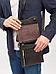 Мужская сумка через плечо кожаная молодежная дорожная городская деловая квадратная для документов мужчин, фото 7