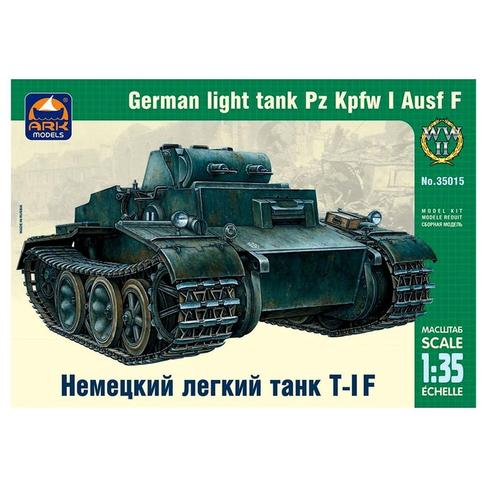 Сборная модель «Немецкий лёгкий танк Т-I F» Ark models, 1/35, (35015) - фото 3 - id-p223109201