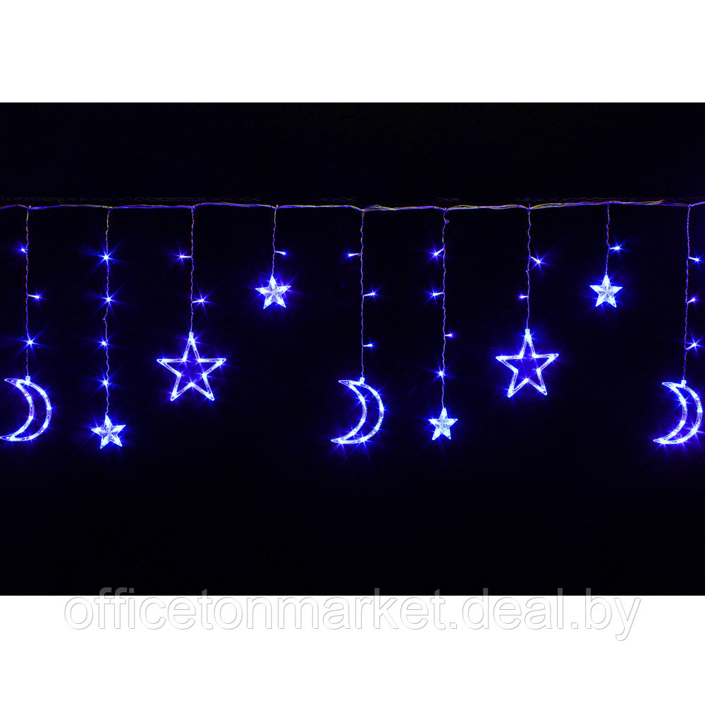 Гирлянда LED "Бахрома. Звезда L", 3 м, синий - фото 1 - id-p223087311