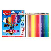 Карандаши 24 цвета Maped Color Peps Strong пластиковые, повышенной прочности, европодвес