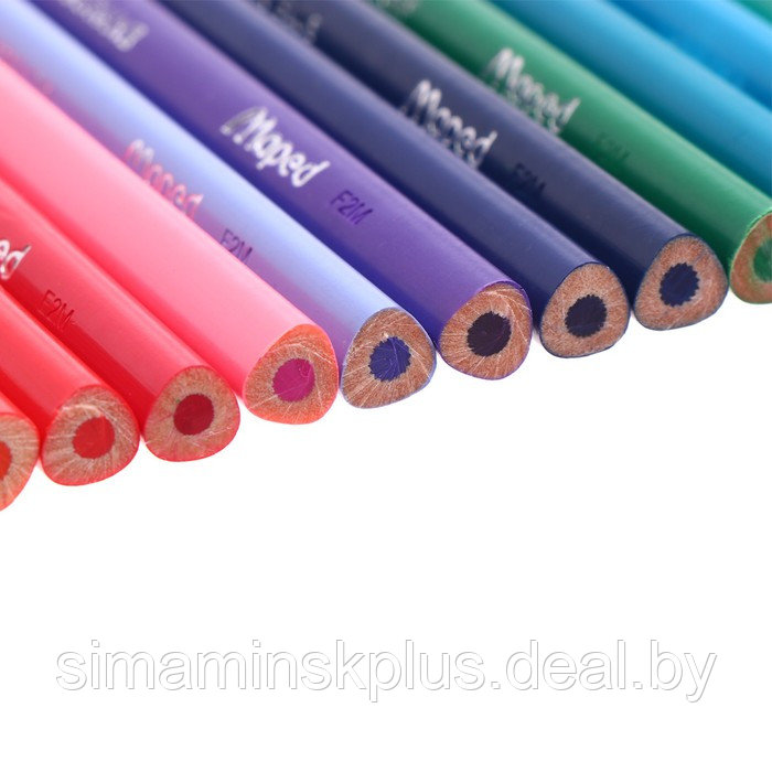 Карандаши 24 цвета Maped Color Peps Strong пластиковые, повышенной прочности, европодвес - фото 4 - id-p223110051