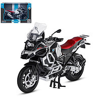 Модель мотоцикла металл BMW R1250 GS Adventure 1:12, серебр., св. ход колес, JB1251615