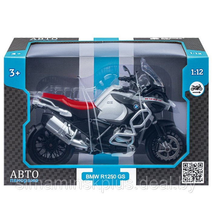 Модель мотоцикла металл BMW R1250 GS Adventure 1:12, серебр., св. ход колес, JB1251615 - фото 6 - id-p223110272