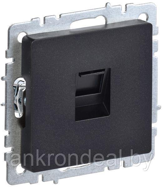 BRITE Розетка компьютерная RJ45 кат.6 РК11-БрЧ черный IEK - фото 1 - id-p223111315