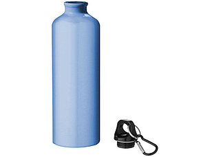 Алюминиевая бутылка для воды Oregon объемом 770 мл с карабином - Светло-синий, фото 2