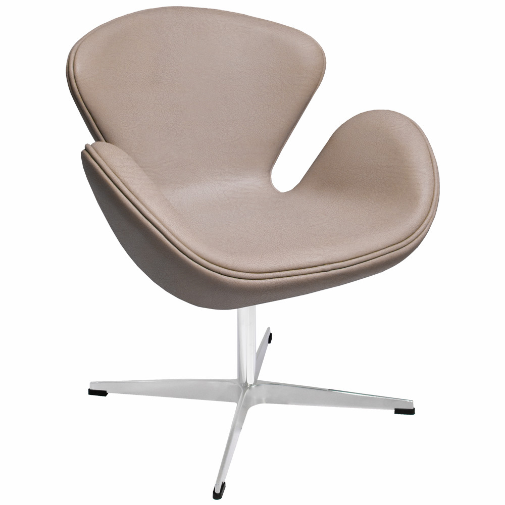 Кресло SWAN STYLE CHAIR латте, экокожа - фото 1 - id-p223110794