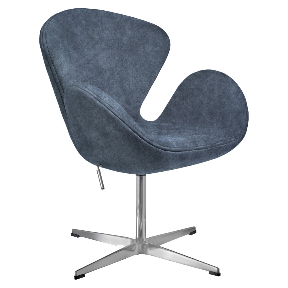 Кресло SWAN STYLE CHAIR тёмно-серый, искусственная замша - фото 1 - id-p220591041