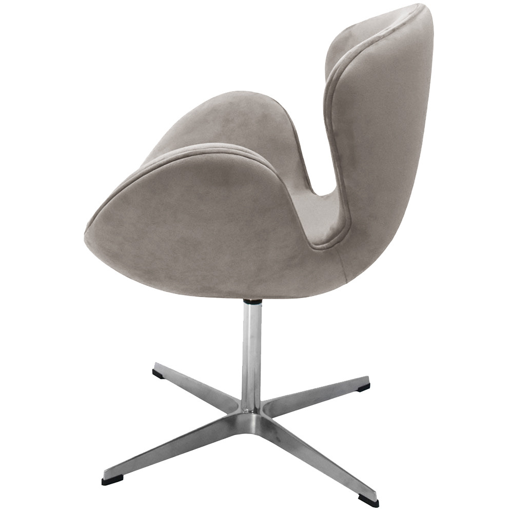 Кресло SWAN STYLE CHAIR латте, искусственная замша - фото 3 - id-p220591042