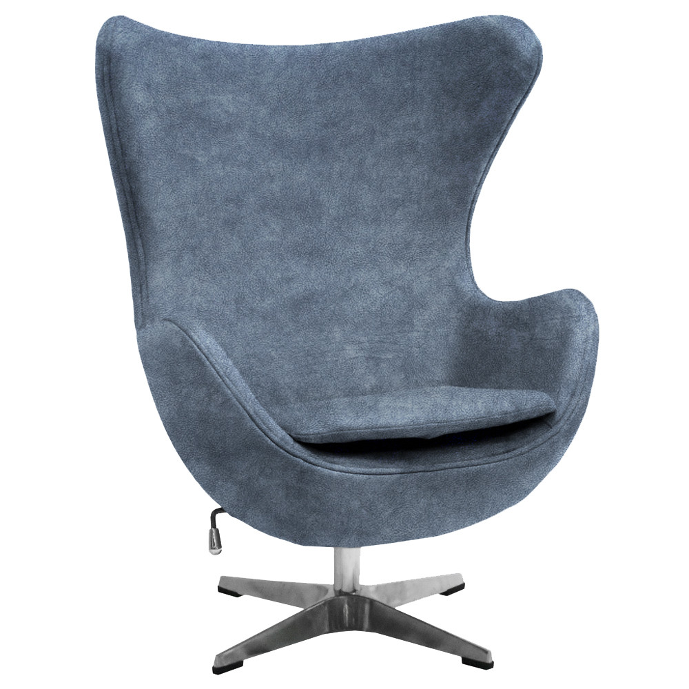 Кресло EGG STYLE CHAIR тёмно-серый, искусственная замша - фото 1 - id-p223110795