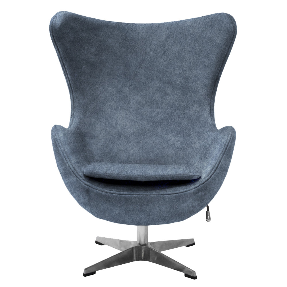 Кресло EGG STYLE CHAIR тёмно-серый, искусственная замша - фото 2 - id-p223110795