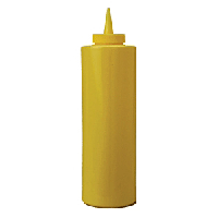 Емкость д/соусов пластик; 690мл; D=65,H=240мм; желт.