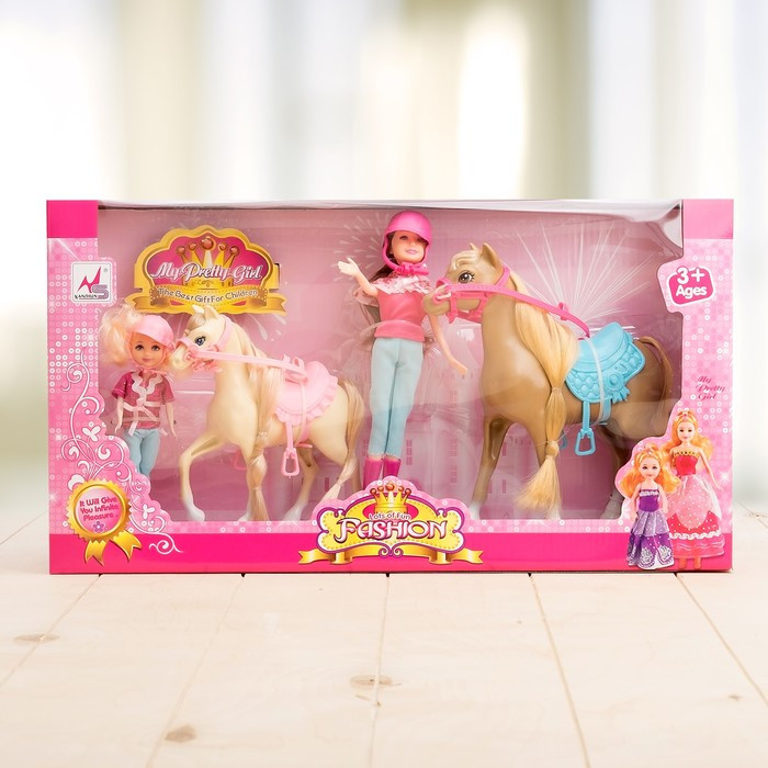 Набор игровой «Конная прогулка»: 2 куклы и 2 лошадки - фото 7 - id-p223113352