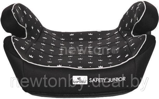 Детское сиденье Lorelli Safety Junior Fix (черный, короны) - фото 1 - id-p223114495