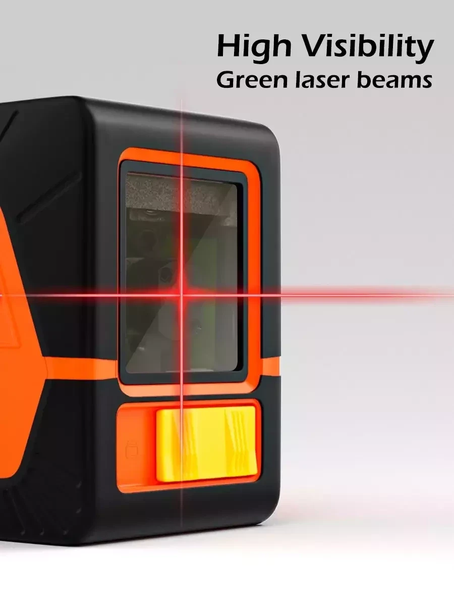 Лазерный уровень нивелир 2D/4 линий (оранжевый-чёрный) - фото 2 - id-p223123372