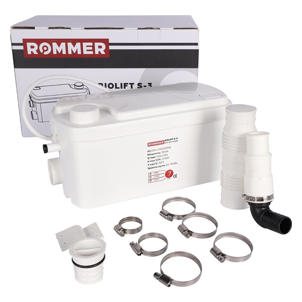 Rommer BIOLIFT S-3 канализационная насосная установка, 3х40 мм - фото 8 - id-p223125335