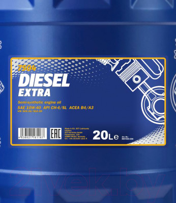 Моторное масло Mannol Diesel Extra 10W40 CH-4/SL / MN7504-20 - фото 2 - id-p223128643