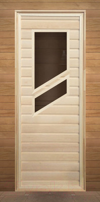 Деревянная дверь для бани Везувий 1900х700 - фото 2 - id-p223129956