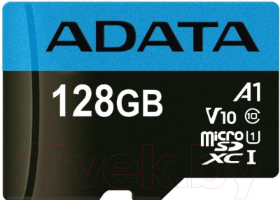 Карта памяти A-data microSDXC (Class 10) 128GB + адаптер (AUSDX128GUICL10A1-RA1) - фото 4 - id-p223129972