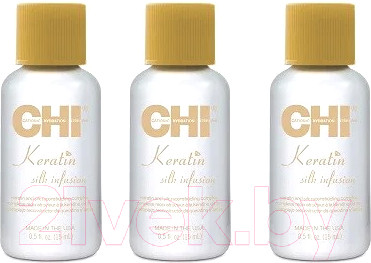 Сыворотка для волос CHI Keratin Silk Infusion Восстанавливающая с шелком и кератином - фото 1 - id-p223137912