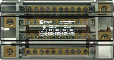 Распределительный блок на DIN-рейку EKF Db-160-4x12 - фото 2 - id-p223124870