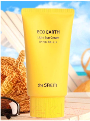 Крем солнцезащитный The Saem Eco Earth Light Sun Cream SPF 50+ PA++++ - фото 5 - id-p223145024