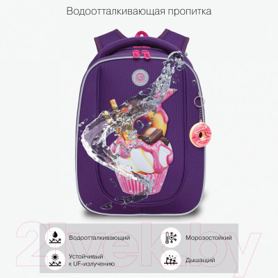 Школьный рюкзак Grizzly RAf-392-1 - фото 10 - id-p223145070