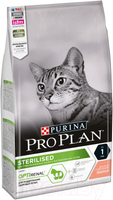 Сухой корм для кошек Pro Plan Sterilised OptiRenal с лососем - фото 1 - id-p223135213