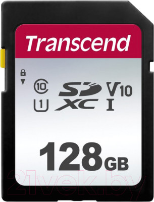 Карта памяти Transcend SDXC 300S 128GB (TS128GSDC300S) - фото 1 - id-p223132854
