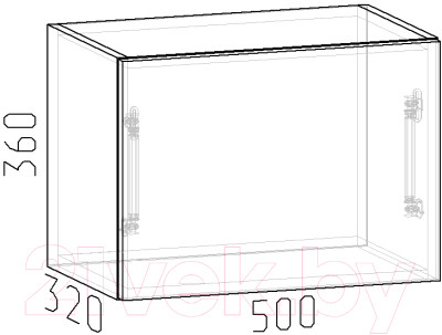 Шкаф навесной для кухни Интермебель Микс Топ 360-1-500 50см - фото 4 - id-p223139149