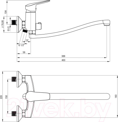 Смеситель Deante Neo Boro Nero BMO N56M - фото 2 - id-p223132926