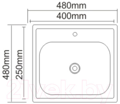 Мойка кухонная Saniteco 4848 - фото 8 - id-p223130319