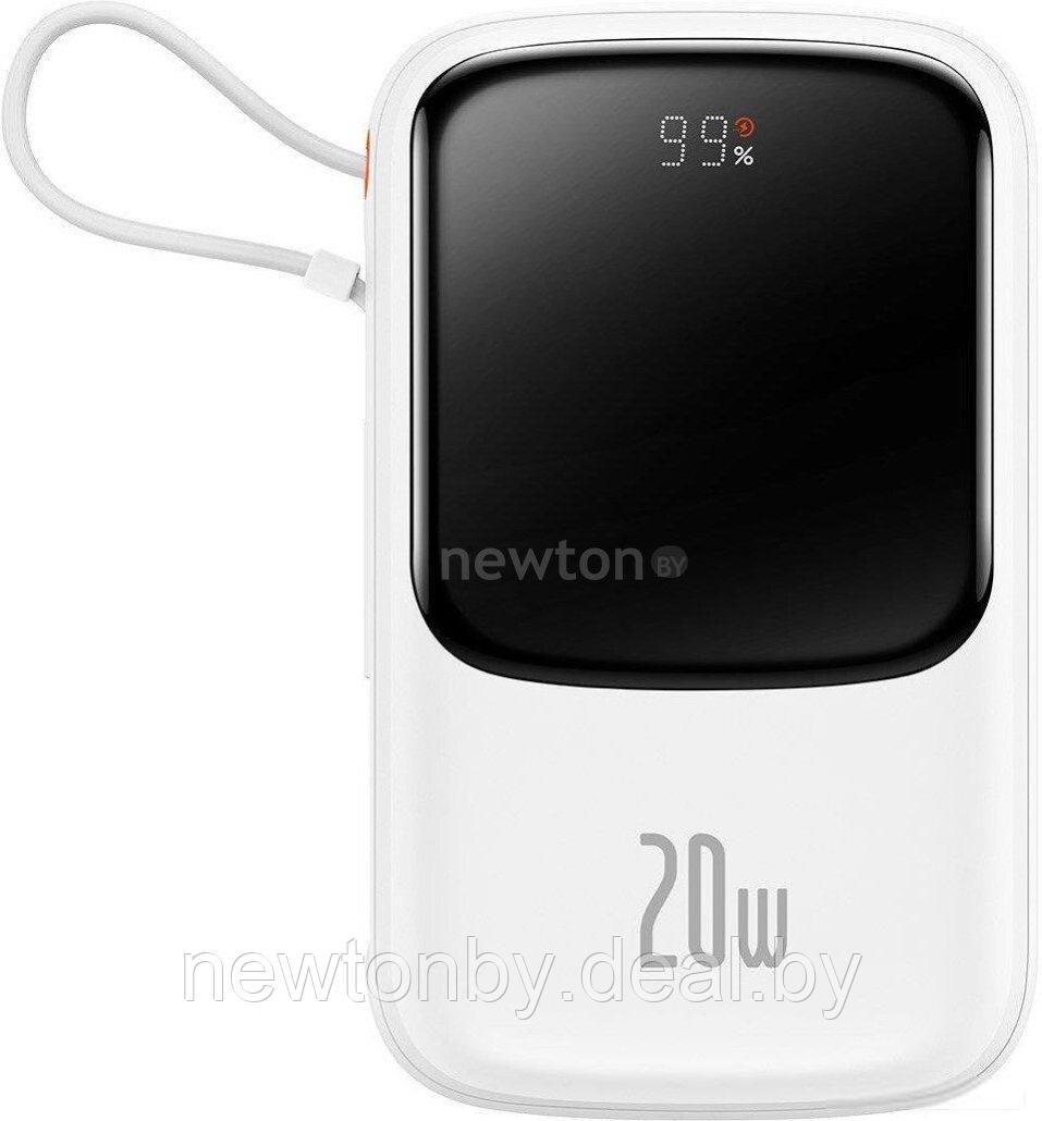 Внешний аккумулятор Baseus Qpow Pro Digital Display Fast Charge Power Bank iP Edition 20W 10000mAh (белый) - фото 1 - id-p223150690