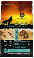 Сухой корм для собак Ambrosia Grain Free для пожилых мини-пород лосось и индейка / U/ASTM1.5