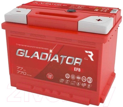 Автомобильный аккумулятор Gladiator EFB R+ - фото 1 - id-p223145305