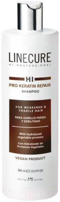 Шампунь для волос Hipertin Linecure Pro Keratin Repair Shampoo Для сухих и вьющихся волос - фото 1 - id-p223129039