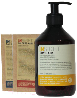Набор косметики для волос Insight Dry Hair Шампунь 400мл+Кондиционер IDR033 2x10мл - фото 1 - id-p223138427