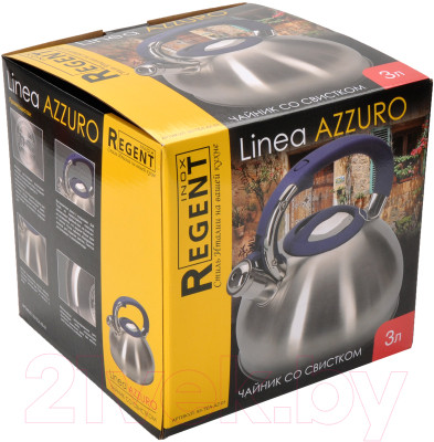 Чайник со свистком Regent Inox Azzuro 93-TEA-AZ-01 - фото 2 - id-p223135885