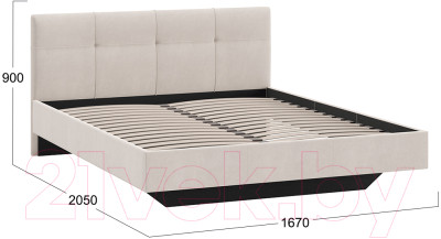 Двуспальная кровать ТриЯ Элис тип 1 с мягкой обивкой 160x200 - фото 3 - id-p223146552