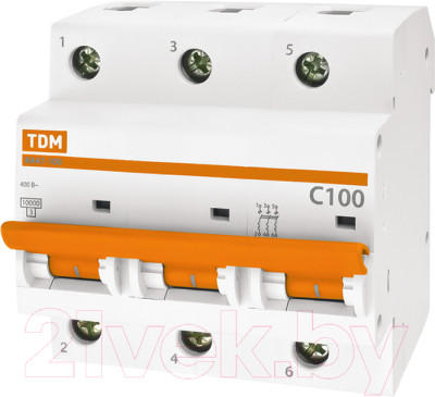 Выключатель автоматический TDM ВА 47-100 3Р 100А (D) 10кА / SQ0207-0033 - фото 1 - id-p223139466