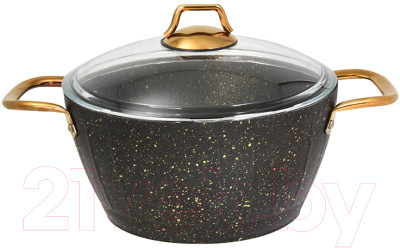 Набор кухонной посуды Oursson Black Gold CS2612A/BL - фото 3 - id-p223134908