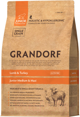 Сухой корм для собак Grandorf Dog Junior Lamb & Turkey - фото 1 - id-p223149988