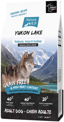Сухой корм для собак Natura Wild Dog Yukon Lake с лососем, тунцом и индейкой / 795011 - фото 1 - id-p223149995