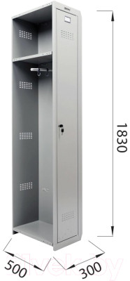 Шкаф металлический Brabix LK 01-30 усиленный / 291128 - фото 3 - id-p223147974