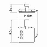 Держатель туалетной бумаги с крышкой WasserKraft Leine K-5025, фото 3